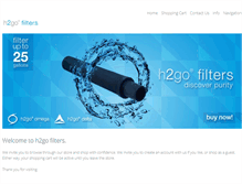 Tablet Screenshot of h2gofilters.com